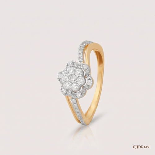 SJJDR149 | Dazzling Blossom Diamond Floral Ring