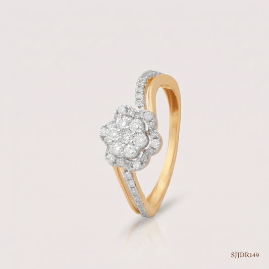SJJDR149 | Dazzling Blossom Diamond Floral Ring