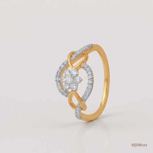 SJJDR151 | Blooming Beauty Diamond Floral Ring