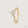 SJJDR152 | Chevron Crown Diamond Statement Ring