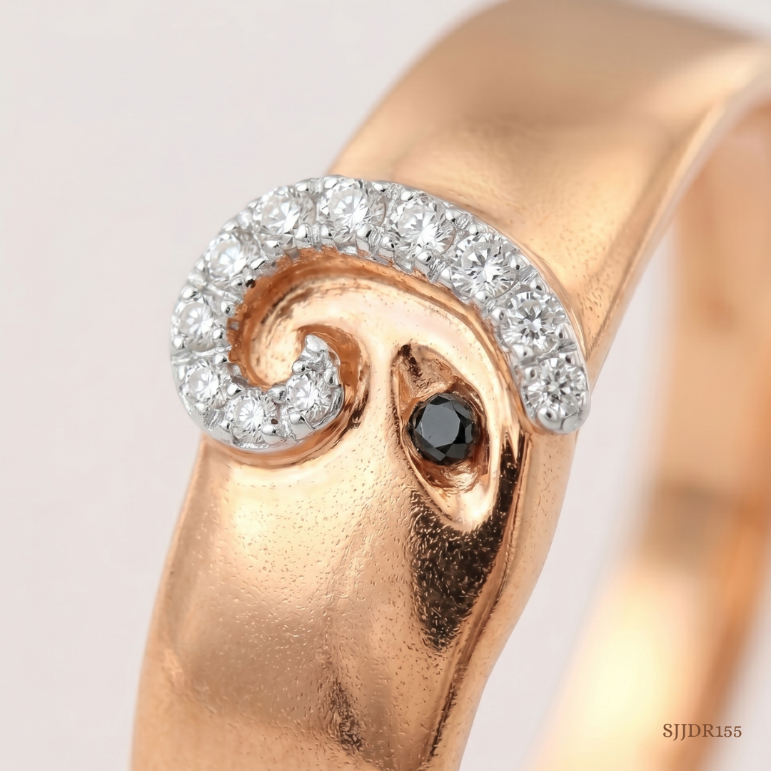 SJJDR155 | Lord Ganesha Diamond Devotional Ring