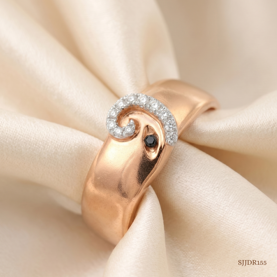 SJJDR155 | Lord Ganesha Diamond Devotional Ring
