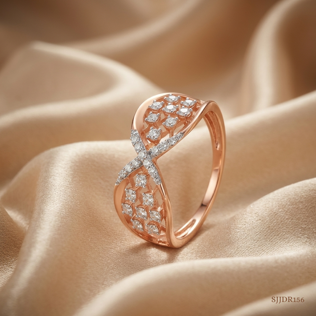 SJJDR156 | Infinity Knot Diamond Contemporary Ring