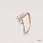 SJJDR158 | Floral Chevron Diamond Statement Ring