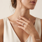 SJJDR158 | Floral Chevron Diamond Statement Ring