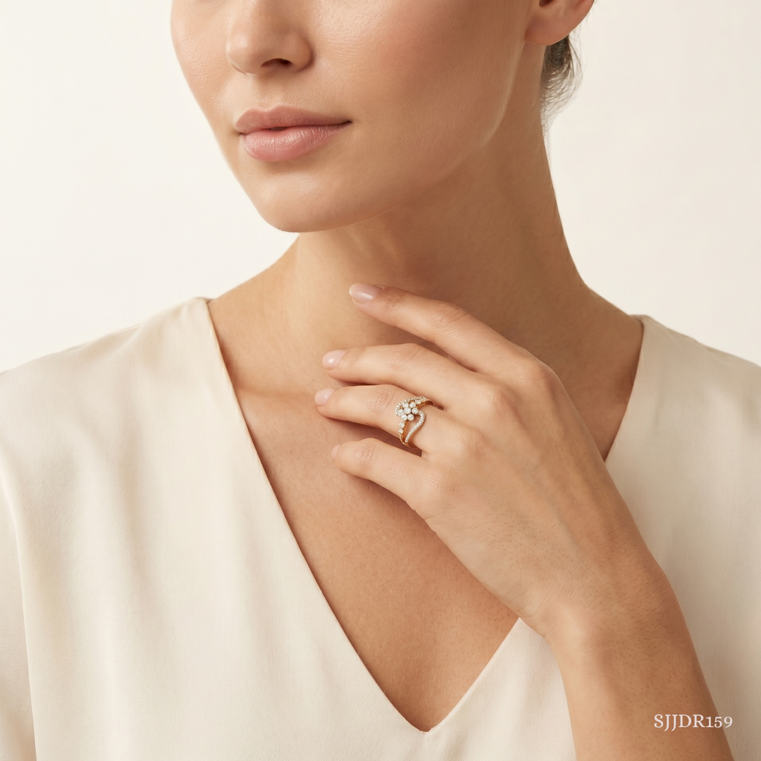 SJJDR159 | Classic Dual Diamond Elegant Ring