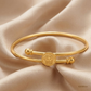 SJJGB101 | Traditional Temple Design Gold Bangle with Intricate Heritage Craftsmanship