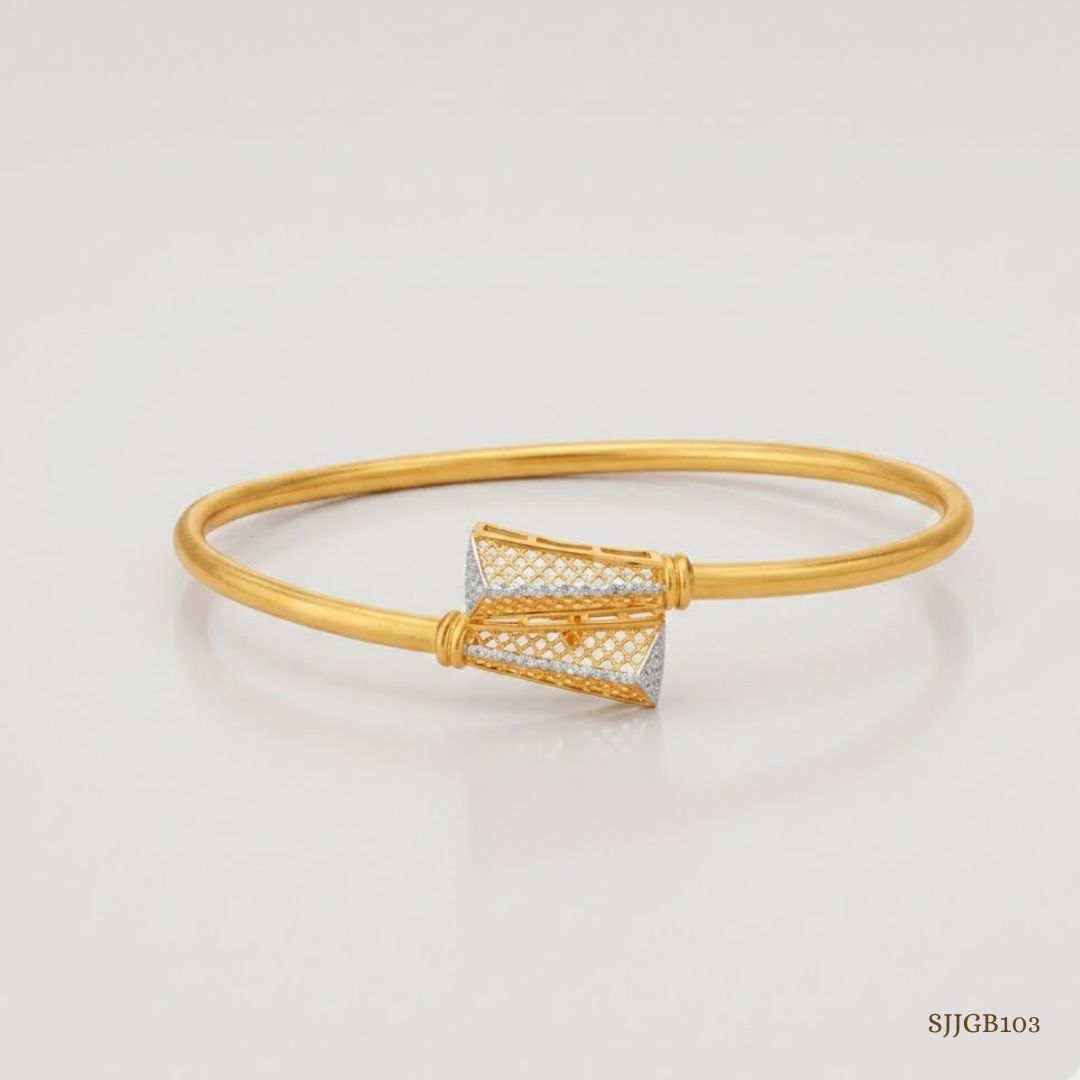 SJJGB103 | Slender Minimalist Gold Bangles for Everyday Elegant Wear