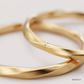 SJJGB109 | Twined Grace Twisted Gold Bangle with Elegant Contemporary Style