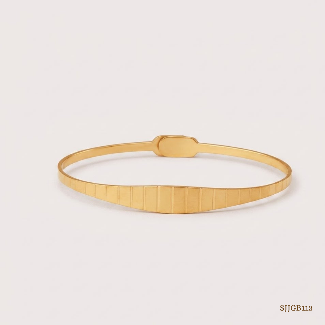 SJJGB113 | Contemporary Charm Stylish Gold Bangle for Modern Women