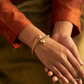 SJJGB116 | Mesh Mirage Luxury Gold Bangle with Intricate Textured Pattern
