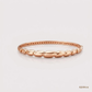 SJJGB118 | Chic Fluidity Rose Gold Bangle with Contemporary Curved Design