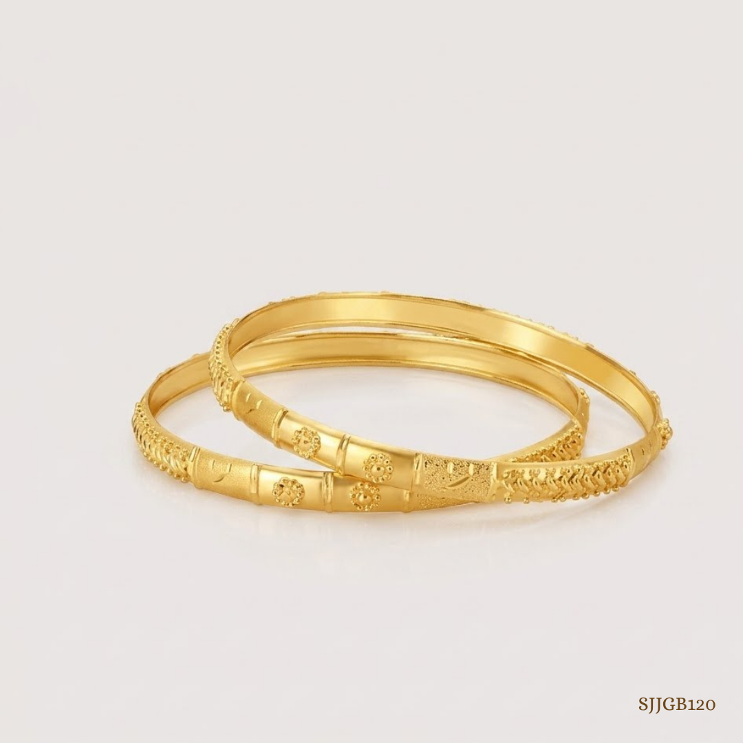 SJJGB120 | Delicate Gold Bangles for Elegant Everyday Fashion Styling
