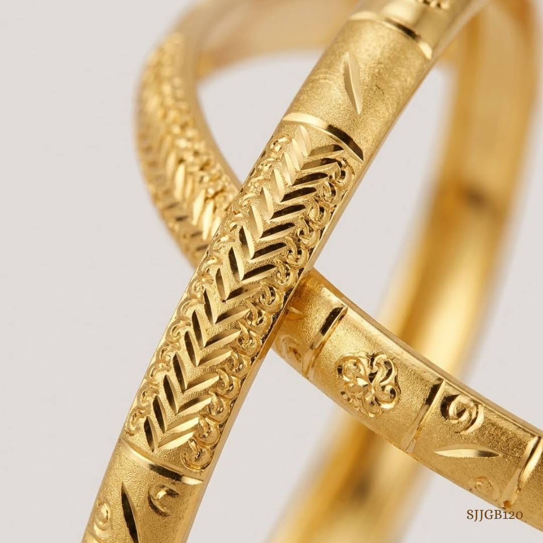 SJJGB120 | Delicate Gold Bangles for Elegant Everyday Fashion Styling