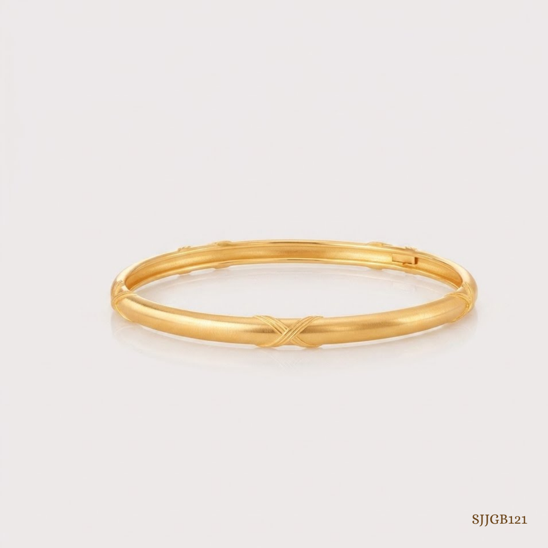 SJJGB121 | Elegant Designer Gold Bangle with Timeless Luxury Appeal