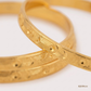 SJJGB124 | Engraved Gold Bangles with Intricate Traditional Detailing