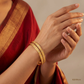 SJJGB124 | Engraved Gold Bangles with Intricate Traditional Detailing