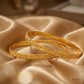 SJJGB124 | Engraved Gold Bangles with Intricate Traditional Detailing