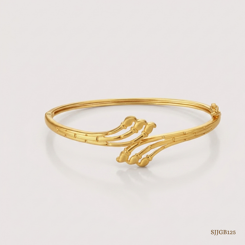 SJJGB125 | Radiant Minimalism Modern Gold Bangle with Sleek Finish