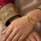 SJJGB125 | Radiant Minimalism Modern Gold Bangle with Sleek Finish