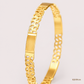 SJJGB126 | Gilded Blossoms Floral Designer Gold Bangle for Women