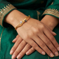 SJJGB127 | Contemporary Designer Gold Bangle with Stylish Modern Appeal
