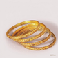 SJJGB129 | Floral Touch Trendy Gold Bangle with Elegant Artistic Detailing