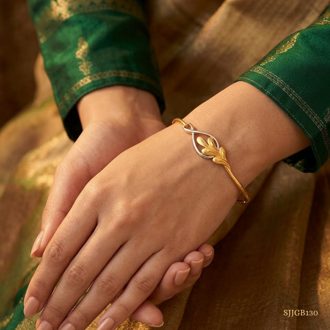 SJJGB130 | Luminous Affair Premium Gold Bangles with Elegant Shine