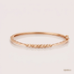 SJJGB131 | Textured Beaded Gold Bangle with Contemporary Luxury Styling