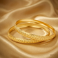 SJJGB138 | Brilliant Designer Gold Bangle with Timeless Luxury Finish