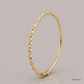 SJJGB139 | Graceful Twisted Gold Bangle with Elegant Contemporary Design