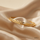 SJJGB140 | Radiant Asymmetric Gold Bangle with Artistic Modern Styling