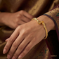 SJJGB147 | Captivating Designer Gold Bangle with Elegant Luxury Styling