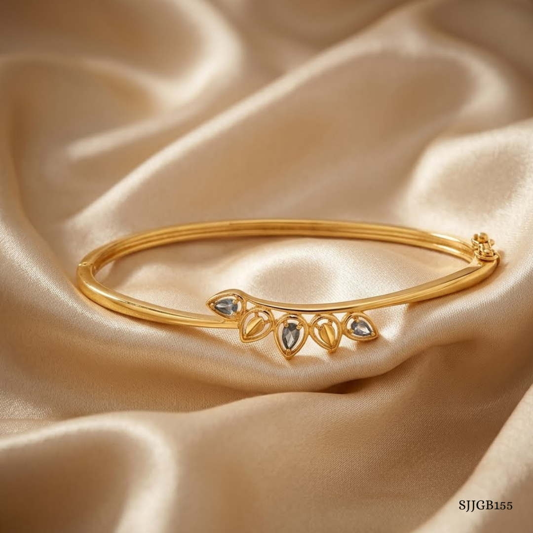 SJJGB155 | Epitome of Elegance Luxury Gold Bangle for Women