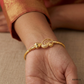 SJJGB158 | Paisley Passion Traditional Gold Bangle with Artistic Pattern