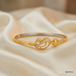 SJJGB158 | Paisley Passion Traditional Gold Bangle with Artistic Pattern
