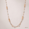 SJJGC102 | Luxe Barrel Multi Layer Dual Tone Gold Chain