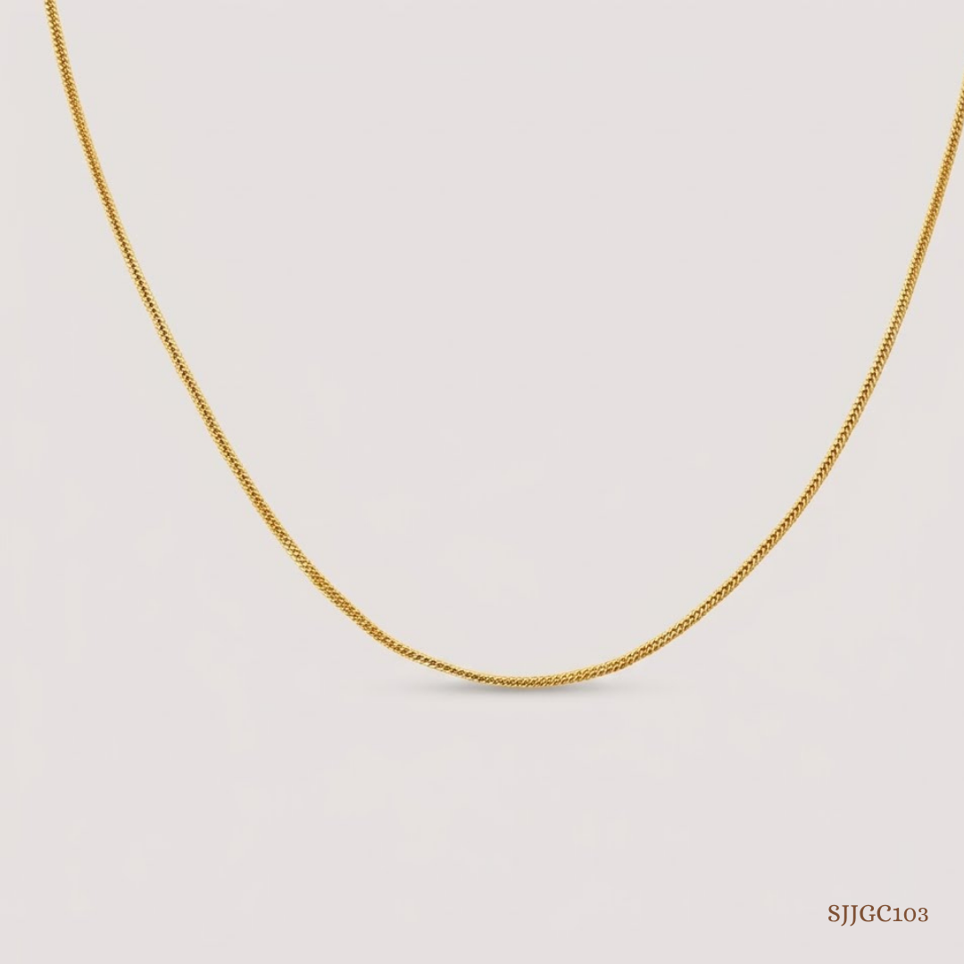 SJJGC103 | Classic Radiance Textured Gold Chain