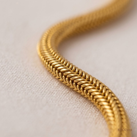 SJJGC103 | Classic Radiance Textured Gold Chain