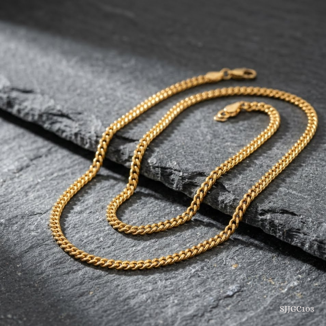 SJJGC103 | Classic Radiance Textured Gold Chain