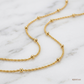 SJJGC105 | Beaded Satellite Yellow Gold Chain
