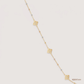 SJJGC109 | Tri Tone Clover Bead Station Gold Chain