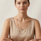 SJJGC109 | Tri Tone Clover Bead Station Gold Chain