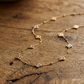SJJGC109 | Tri Tone Clover Bead Station Gold Chain