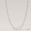 SJJGC115 | Beaded Blush Double Layer Rose Gold Chain