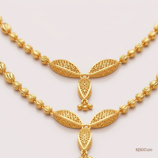 SJJGC120 | Lattice Muse Rose Gold Lariat Chain Set