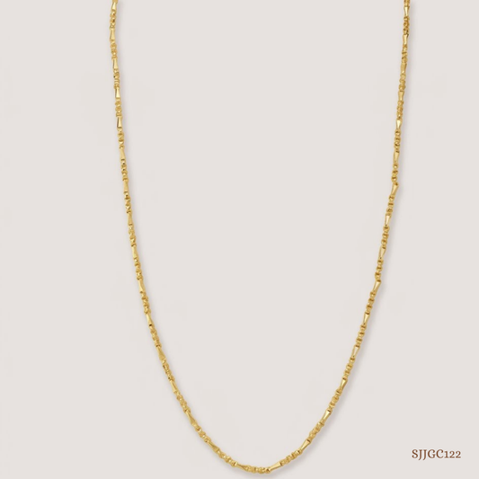SJJGC122 | Venetian Bar Link Gold Chain