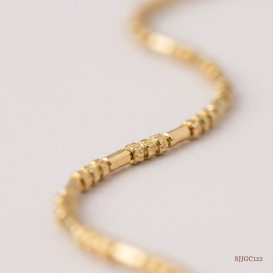 SJJGC122 | Venetian Bar Link Gold Chain