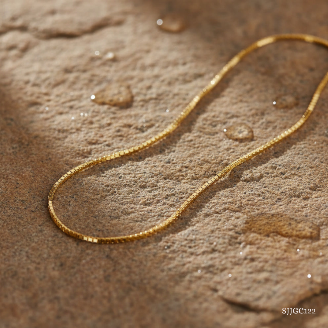 SJJGC122 | Venetian Bar Link Gold Chain
