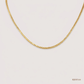 SJJGC123 | Tri Tone Flat Link Pearl Accent Gold Chain